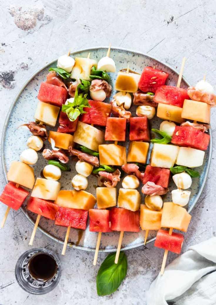 Image for Easy Watermelon Skewers With Prosciutto {Gluten Free}