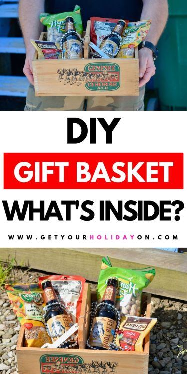 Unisex gift basket ideas for men or women! Discover what's inside! #giftbasket #food #partyfavors #diygifts