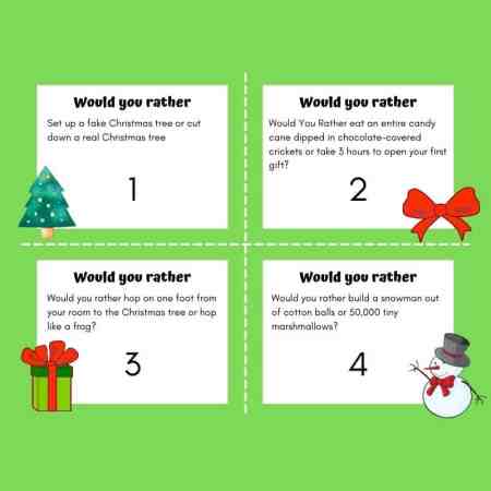 Would you rather Christmas PDF edition