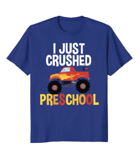 Preschool graduation t-shirt monster truck