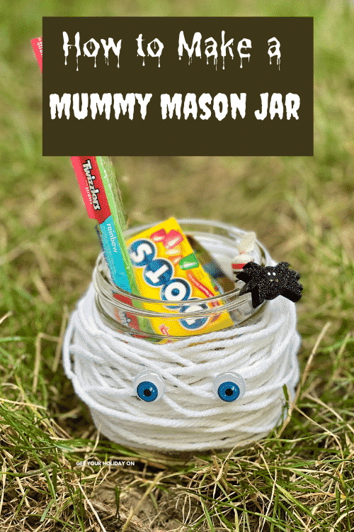 Learn how to make a mummy mason jar.