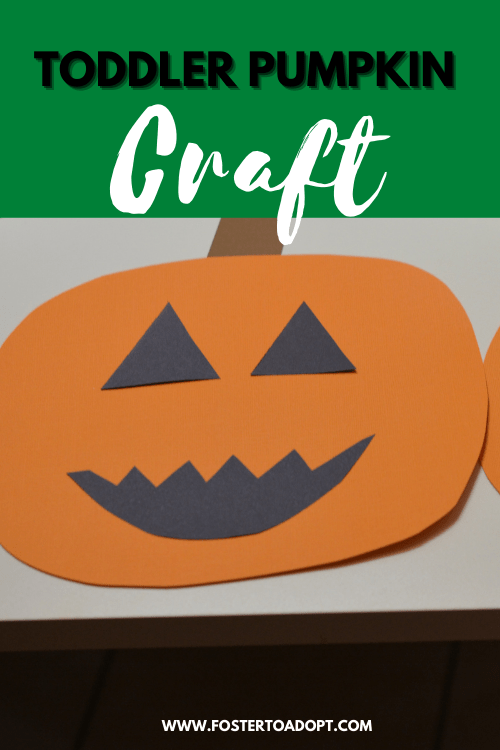 A toddler pumpkin crafts easy to put together on table for little ones.